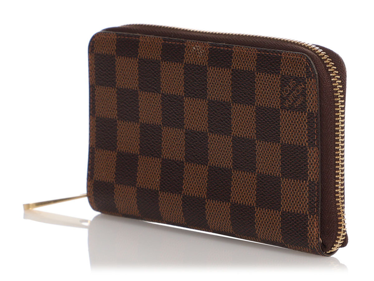 Louis Vuitton Zippy Round Zip Long Wallet Damier Studs Brown Pink N60473 F/S