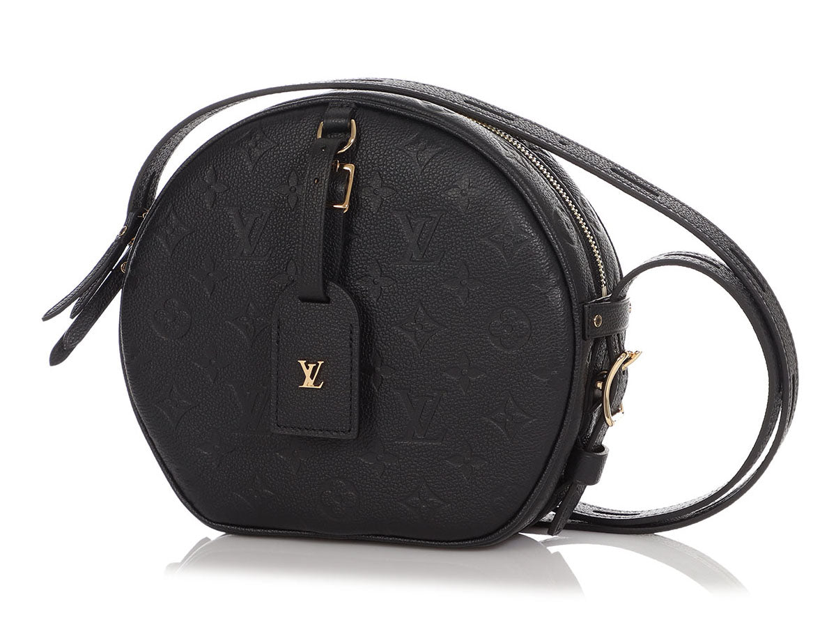 Louis Vuitton Boite Chapeau Souple Bag Monogram Empreinte Leather MM Black  931671