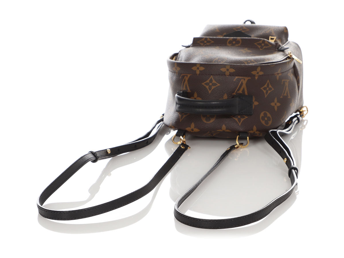 Palm springs cloth backpack Louis Vuitton Black in Cloth - 25251246