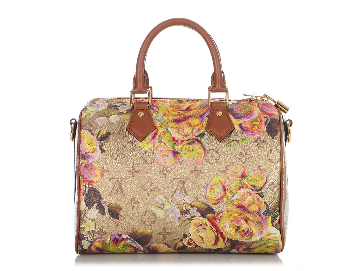 Louis Vuitton Speedy Bandoulière 25 Bag Floral Monogram In Metallic G -  Praise To Heaven