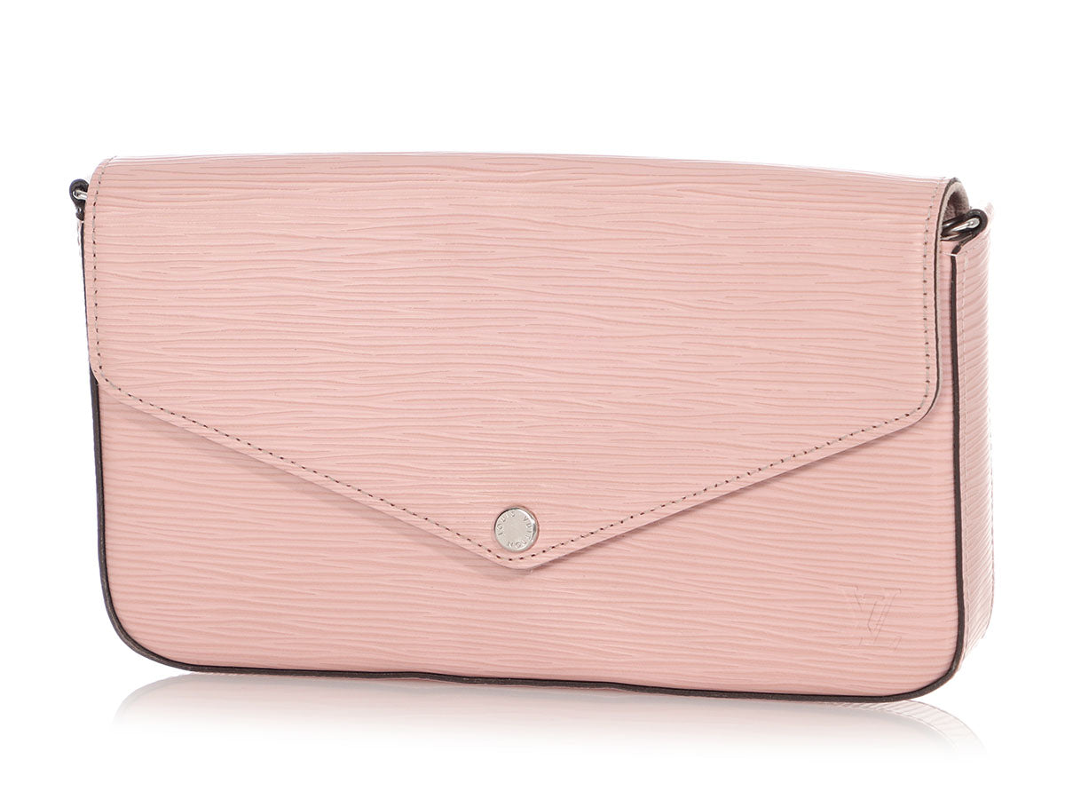 Louis Vuitton Light Pink Leather Long Card Holder Felicie Insert