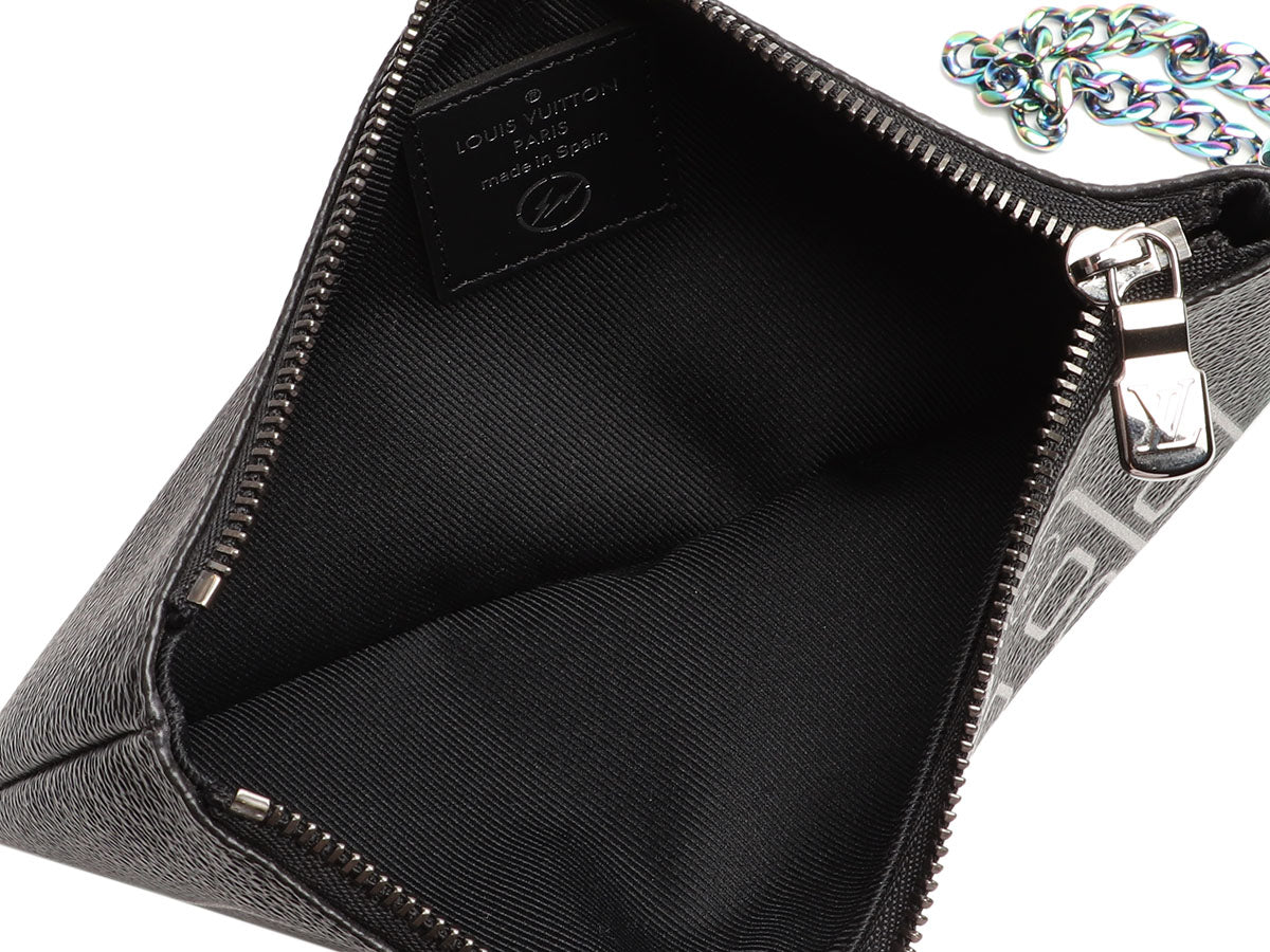 Louis Vuitton x fragment Key Pouch Flash Drive Monogram Eclipse Black/Grey  in Canvas with Silver-tone/Iridescent - US