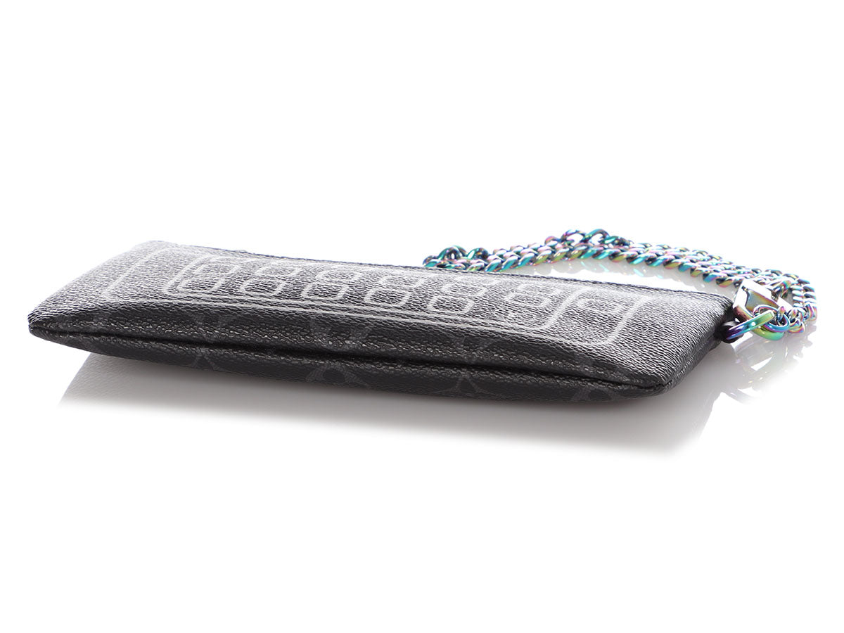 Louis Vuitton x fragment Key Pouch Flash Drive Monogram Eclipse Black/Grey  in Canvas with Silver-tone/Iridescent - US