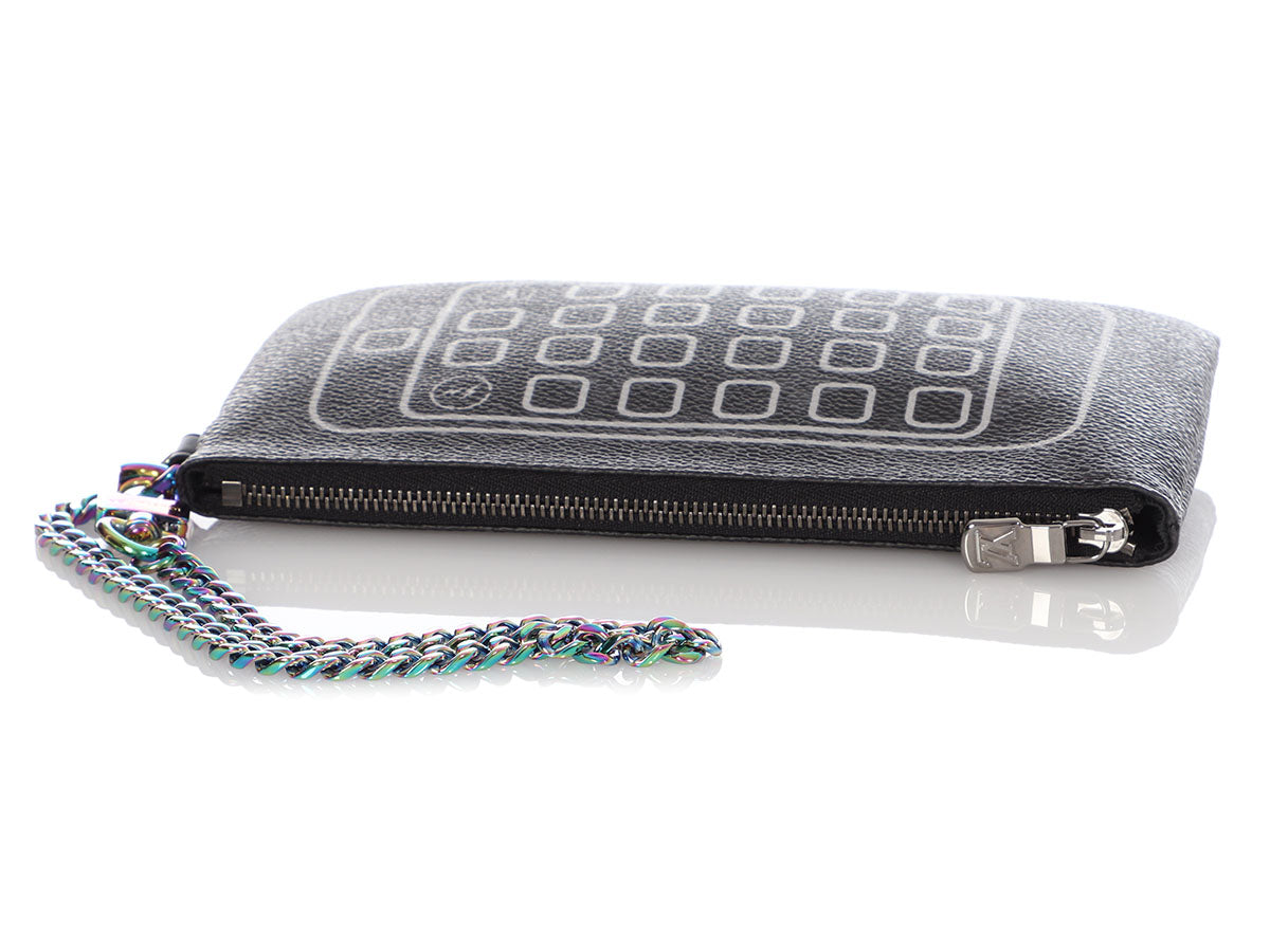 Louis Vuitton x fragment Key Pouch Flash Drive Monogram Eclipse Black/Grey  in Canvas with Silver-tone/Iridescent - US