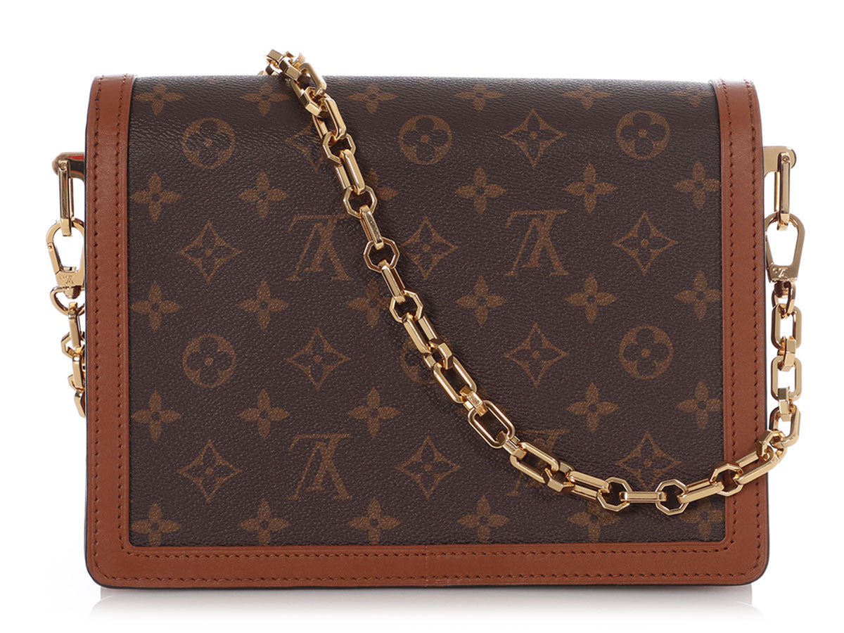 LOUIS VUITTON Dauphine Mini Monogram Reverse Canvas Shoulder Bag Brown