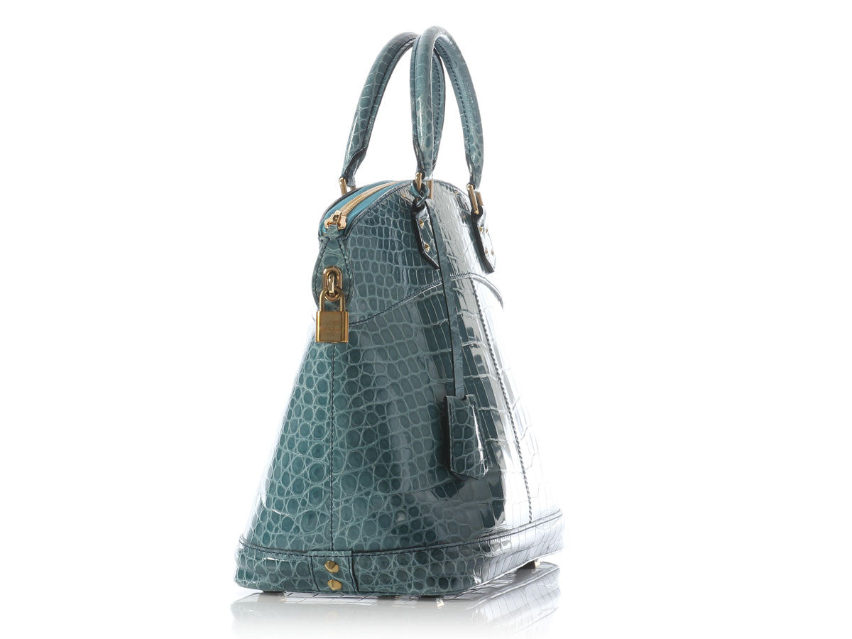 Lockit alligator handbag Louis Vuitton Blue in Alligator - 25641523