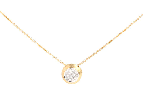 Marco Bicego Two-Tone Diamond Jaipur Bead Pendant Necklace