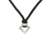 Michael Dawkins Sterling Silver and Diamond Cord Necklace