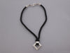 Michael Dawkins Sterling Silver and Diamond Cord Necklace