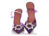 Amina Muaddi Purple Begum Glass PVC Pumps