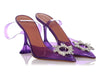 Amina Muaddi Purple Begum Glass PVC Pumps