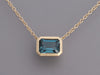 Joseph Jewelry 14K Yellow Gold London Blue Topaz Pendant Necklace