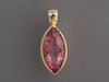 14K Yellow Gold Pink Tourmaline Marquise Pendant