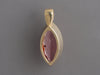 14K Yellow Gold Pink Tourmaline Marquise Pendant