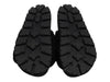 Prada Black Shearling Slides