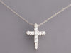 Roberto Coin 18K White Gold 0.39 Carat Diamond Cross Pendant Necklace