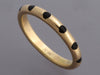 Marc Alary 18K Yellow Gold Black Enamel Polka Dot Band Ring