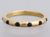 Marc Alary 18K Yellow Gold Black Enamel Polka Dot Band Ring