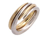 18K Gold and Sterling Silver Two-Tone Band Ring Set