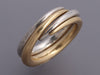 18K Gold and Sterling Silver Two-Tone Band Ring Set
