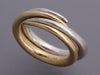 18K Gold and Sterling Silver Two-Tone Band Ring Set