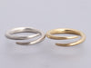18K Gold and Sterling Silver Two-Tone Band Ring Set