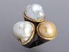 Aman Sterling Silver Triple Pearl Ring