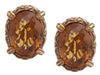 Stephen Dweck Bronze Citrine Clip-On Earrings