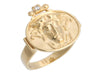 Tagliamonte 18K Yellow Gold Diamond Medusa Head Ring