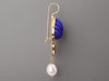 Tagliamonte Gold-Washed Sterling Silver Lapis, Citrine, and Pearl Pierced Drop Earrings