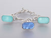Tagliamonte Sterling Silver Venetian Cameo Charm Amazonite Bracelet