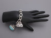Tagliamonte Sterling Silver Venetian Cameo Charm Amazonite Bracelet