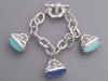 Tagliamonte Sterling Silver Venetian Cameo Charm Amazonite Bracelet