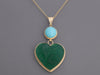 Tagliamonte Gold-Washed Sterling Silver Turquoise Venetian Cameo Heart Pendant Necklace