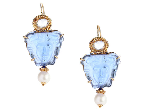 Tagliamonte 18K Gold-Plated Carved Venetian Glass Pierced Drop Earrings