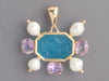 Tagliamonte 18K Yellow Gold-Plated Multistone Venetian Glass Cameo Pendant