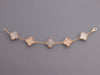 Van Cleef & Arpels 18K Rose Gold 5-Motif Diamond Vintage Alhambra Bracelet