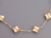 Van Cleef & Arpels 18K Yellow Gold 10-Motif Guilloché Vintage Alhambra Necklace