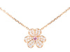 Van Cleef & Arpels 18K Rose Gold Pink Sapphire Diamond Frivole Necklace