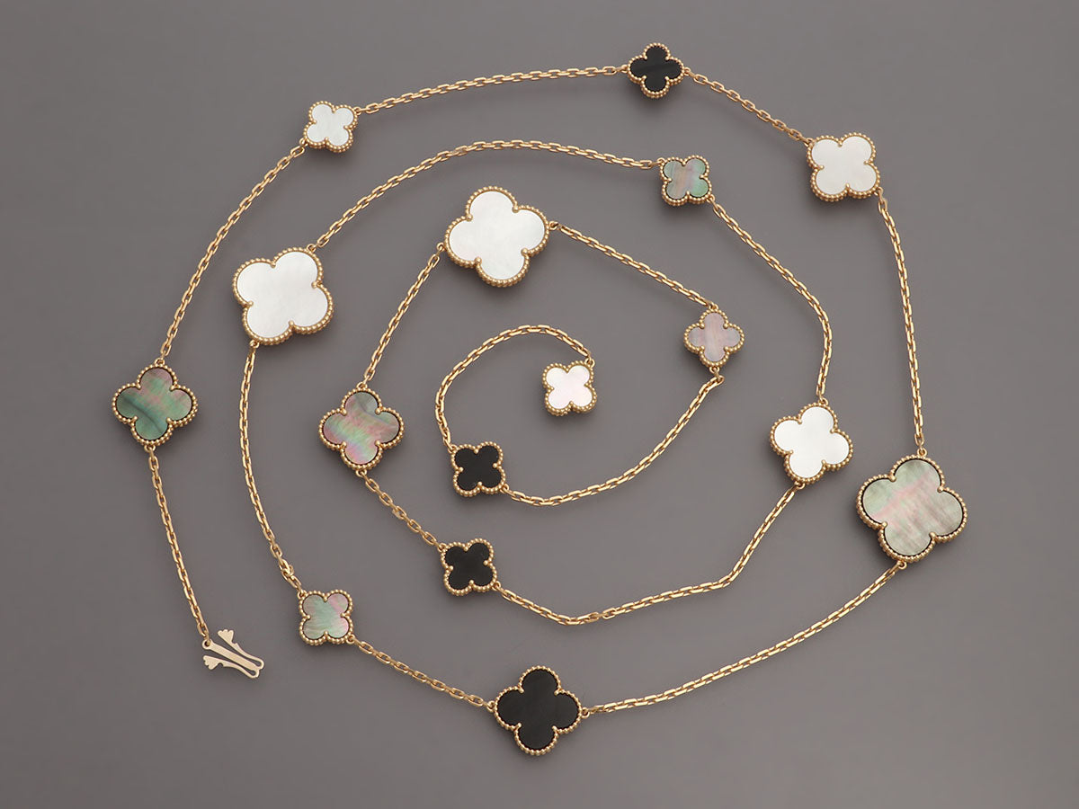 Magic Alhambra long necklace, 16 motifs