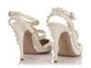 Valentino White Rockstud Ankle Strap Pumps