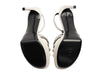 Saint Laurent White Chain and Stud Platform Sandals
