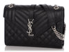 Saint Laurent Black Medium Grain de Poudre Envelope Chain Bag