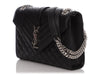 Saint Laurent Black Medium Grain de Poudre Envelope Chain Bag