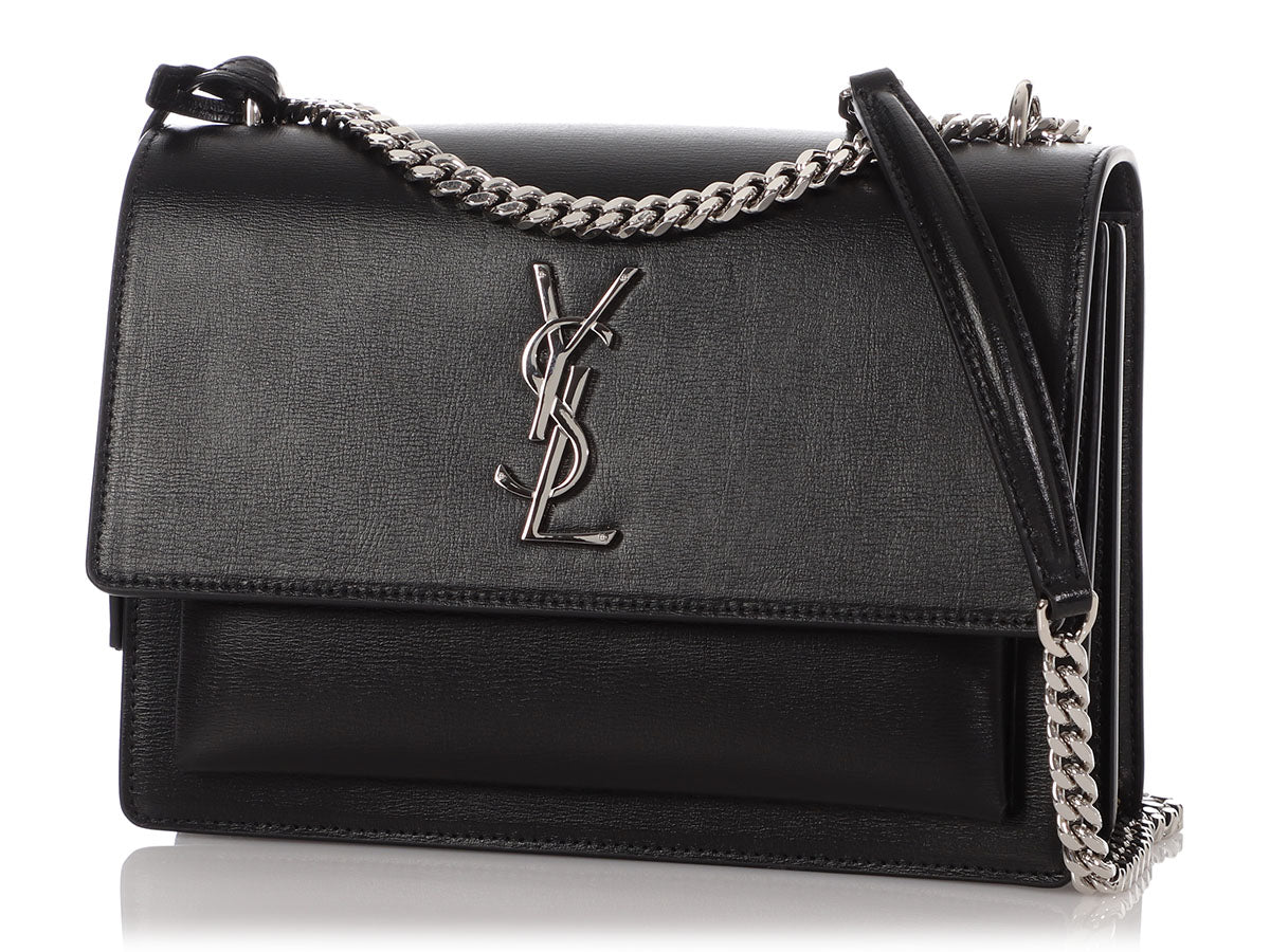 Saint Laurent Black Medium Sunset Bag – BlackSkinny